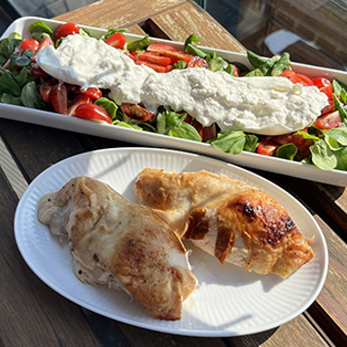 Rotisserie kylling med sommersalat